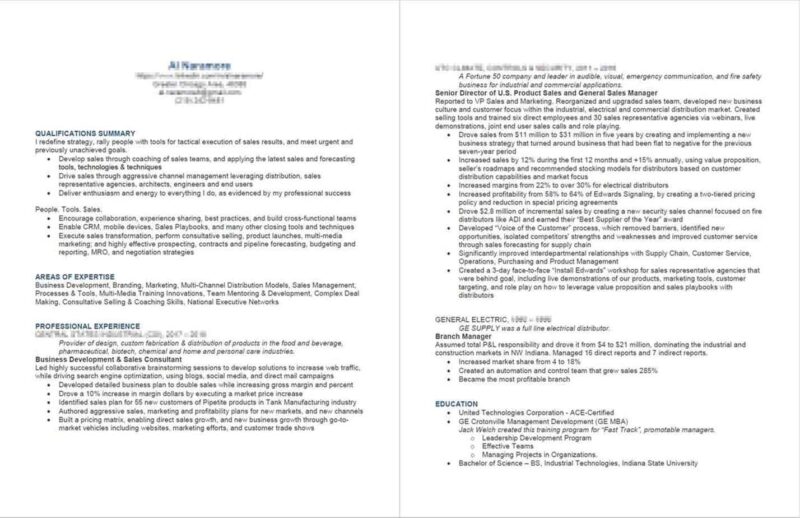 Resume Examples 3 VP Sales Executive AFTER profilesthatpop.com Jared J. Wiese Resume Writing Services LinkedIn Profile Writing Service Career Coaching